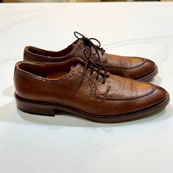 Alan Payne Brown Leather Split Toe Lug Sole Oxfords. Size 10. main image 4